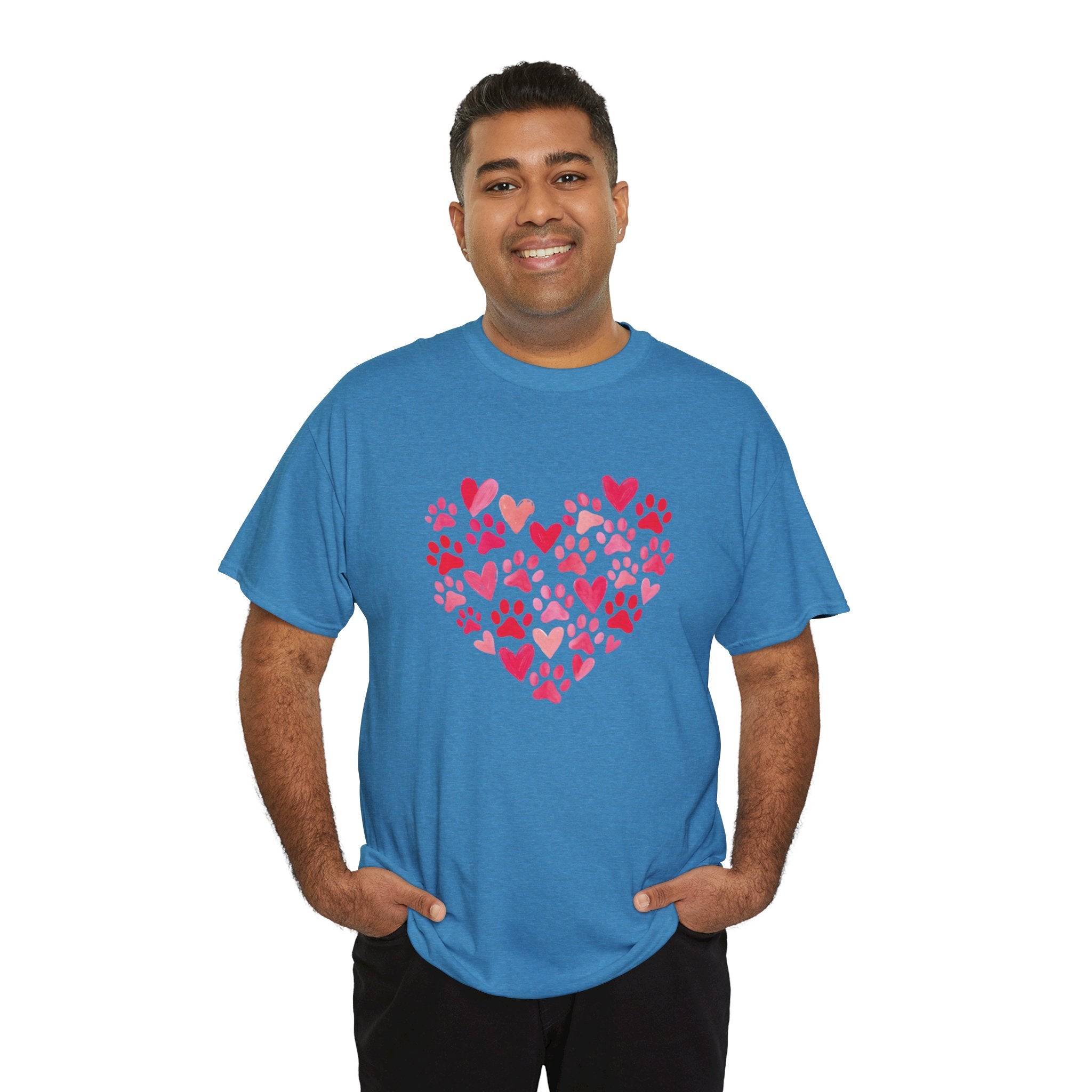 Pawprint Heart Tee for Pet Lovers – Sweet Valentine’s Gift for Dog & Cat Parents