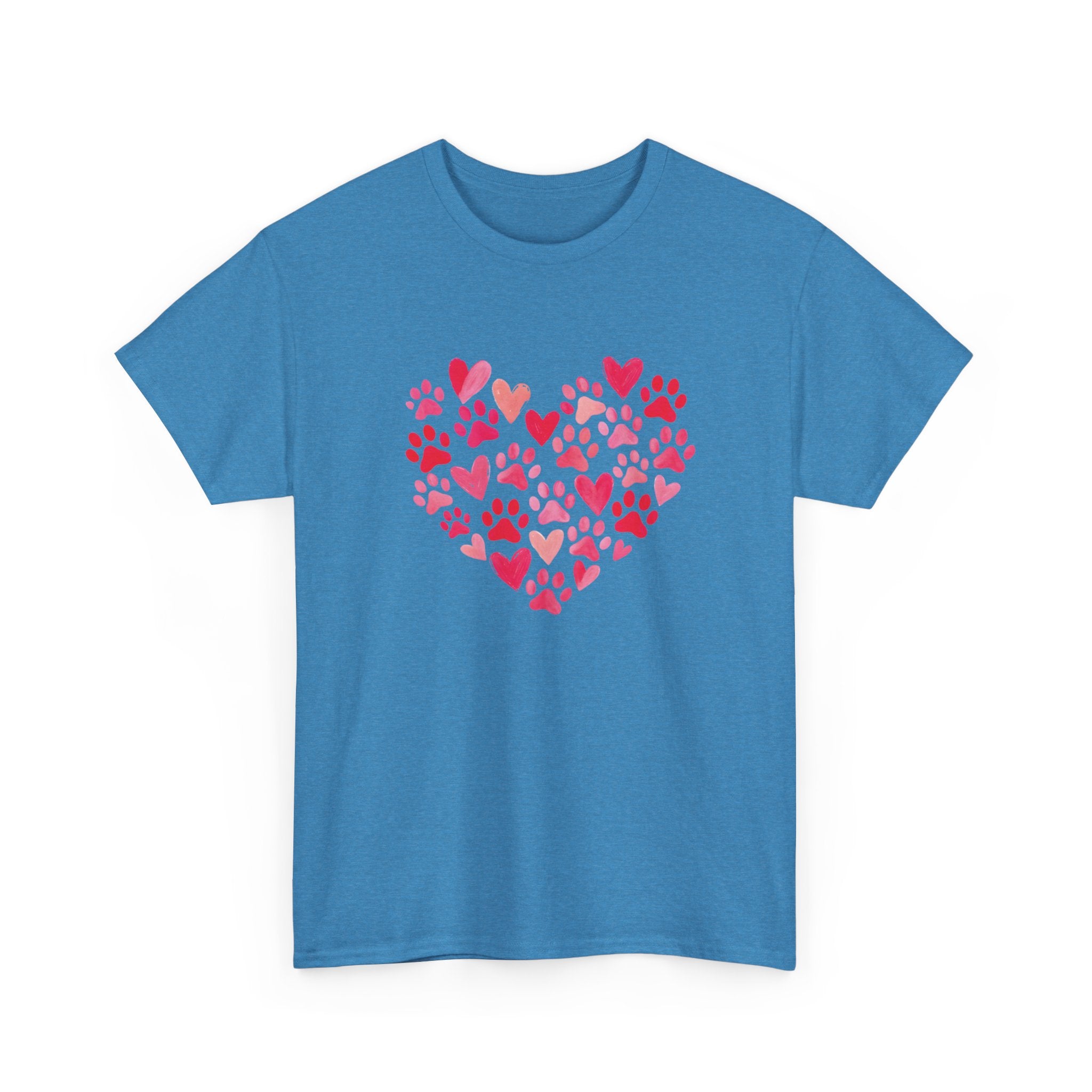 Pawprint Heart Tee for Pet Lovers – Sweet Valentine’s Gift for Dog & Cat Parents