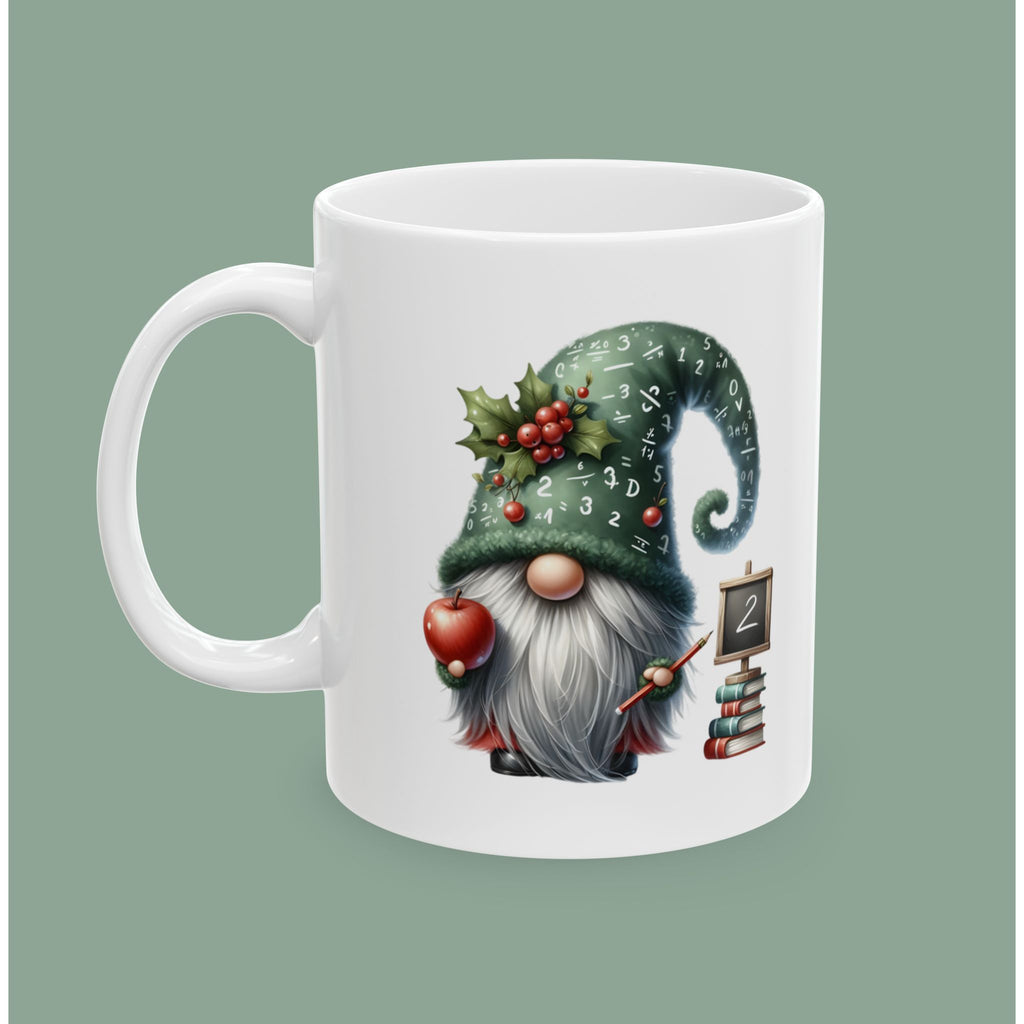 Funny Teacher Gnome Mug - "Math is Importanter" - Whimsical Classroom Gift Mug (11oz & 15oz)