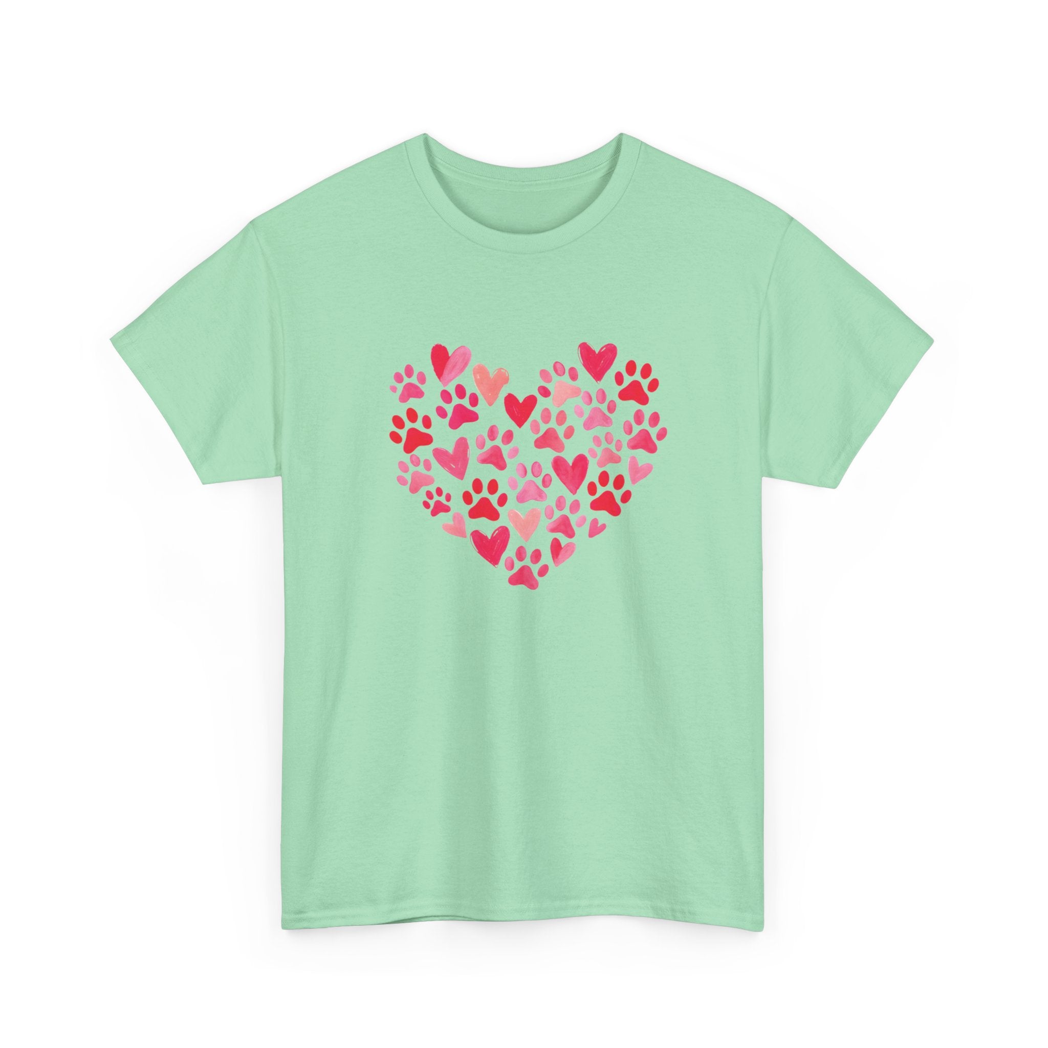 Pawprint Heart Tee for Pet Lovers – Sweet Valentine’s Gift for Dog & Cat Parents