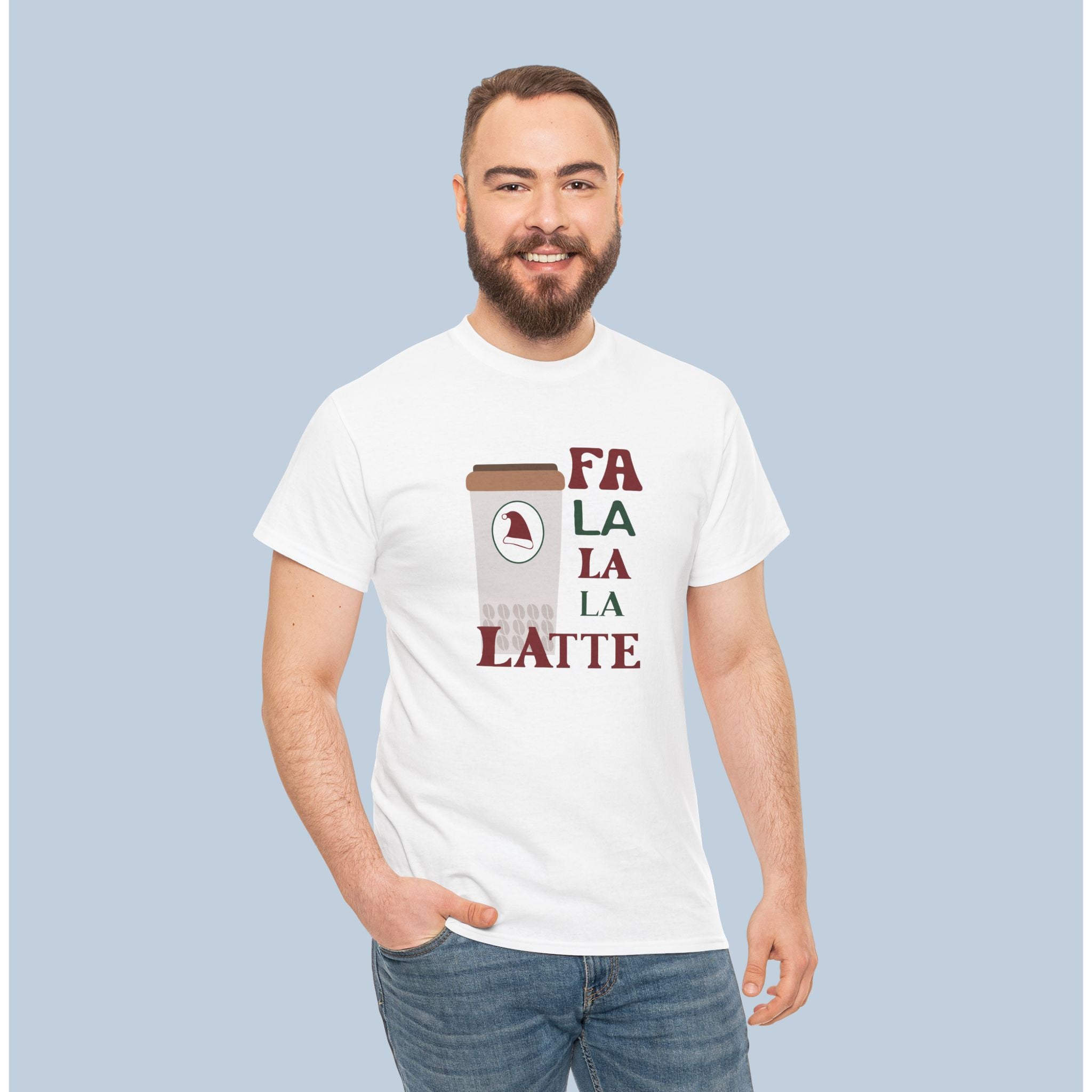 Fa La La Latte Tee — Holiday Coffee Christmas Shirt