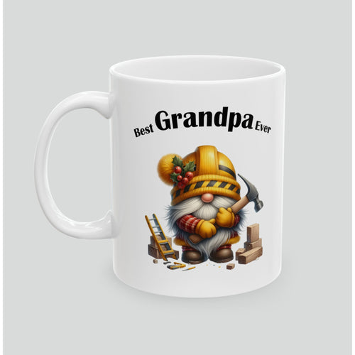 Best Grandpa Ever Gnome Mug - Holiday Ceramic Coffee Cup (11oz & 15oz)