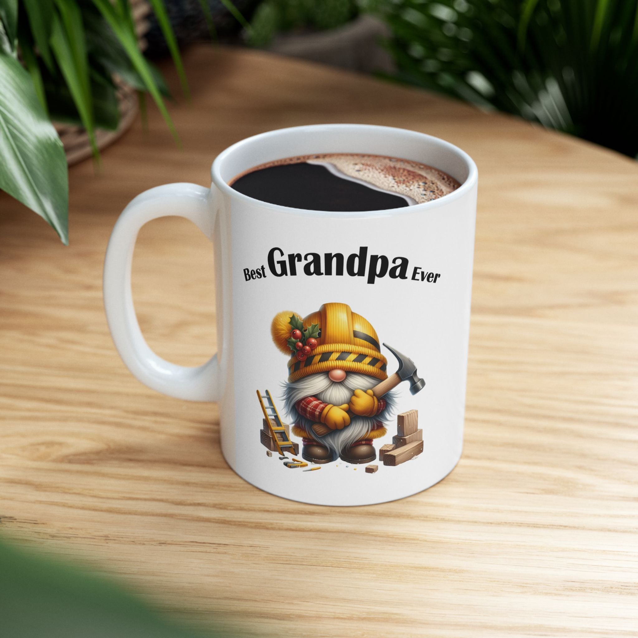 Best Grandpa Ever Gnome Mug - Holiday Ceramic Coffee Cup (11oz & 15oz)