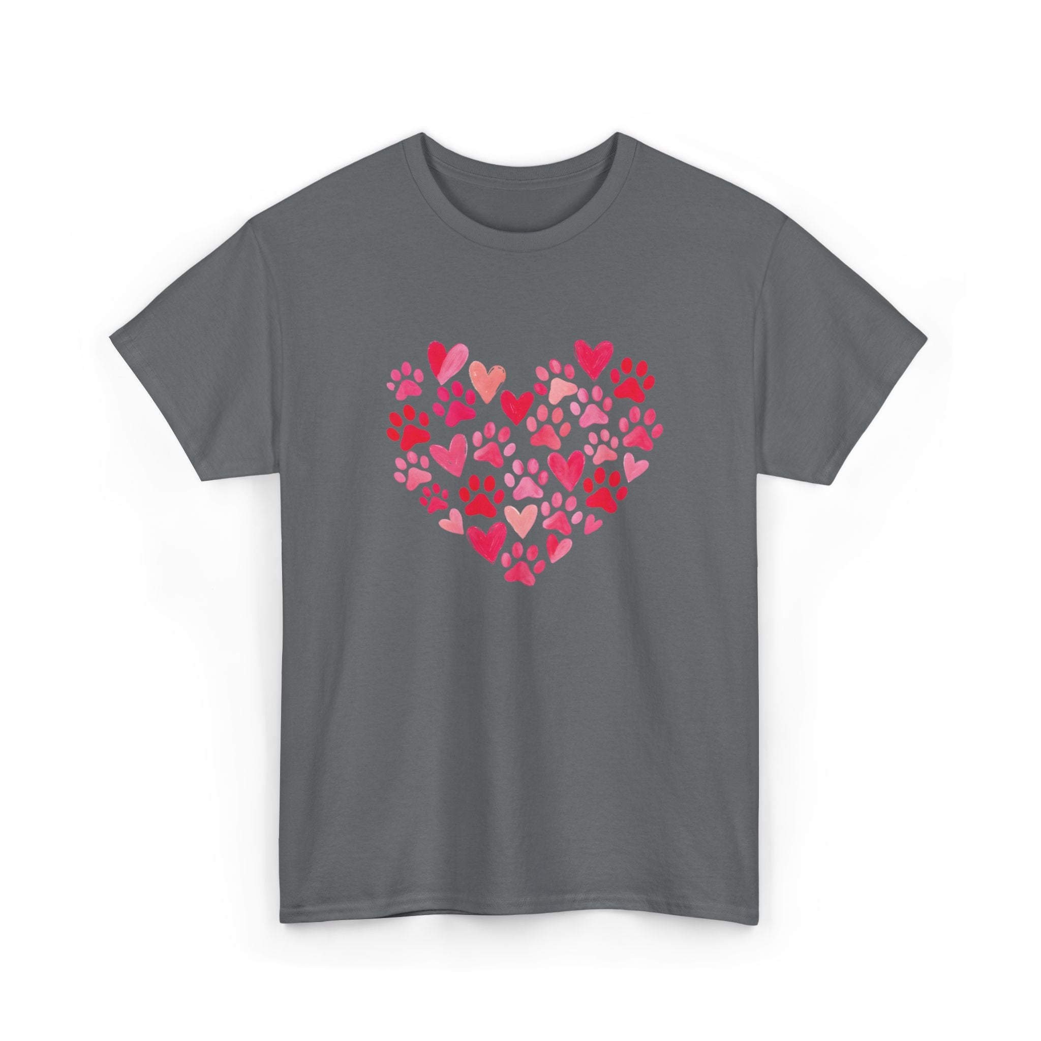 Pawprint Heart Tee for Pet Lovers – Sweet Valentine’s Gift for Dog & Cat Parents