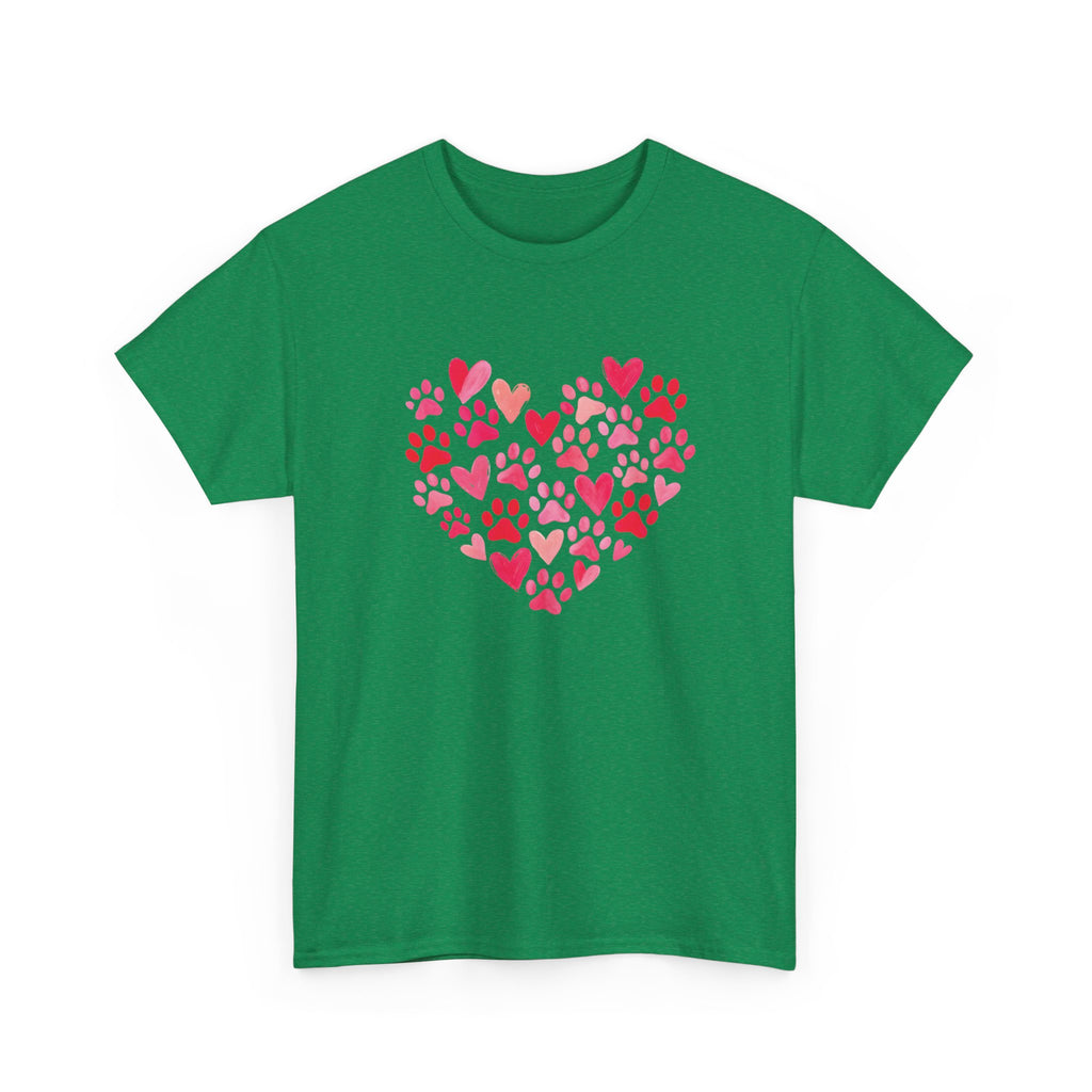 Pawprint Heart Tee for Pet Lovers – Sweet Valentine’s Gift for Dog & Cat Parents
