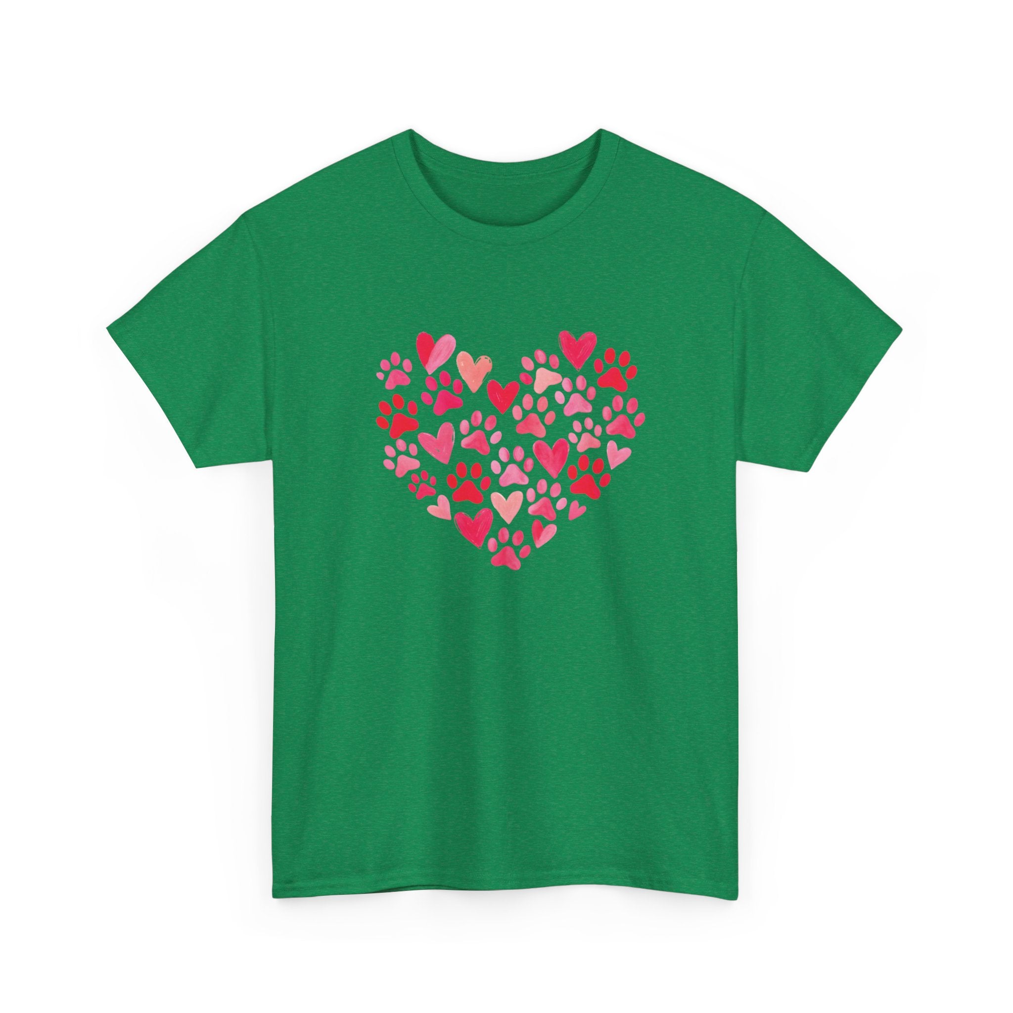 Pawprint Heart Tee for Pet Lovers – Sweet Valentine’s Gift for Dog & Cat Parents