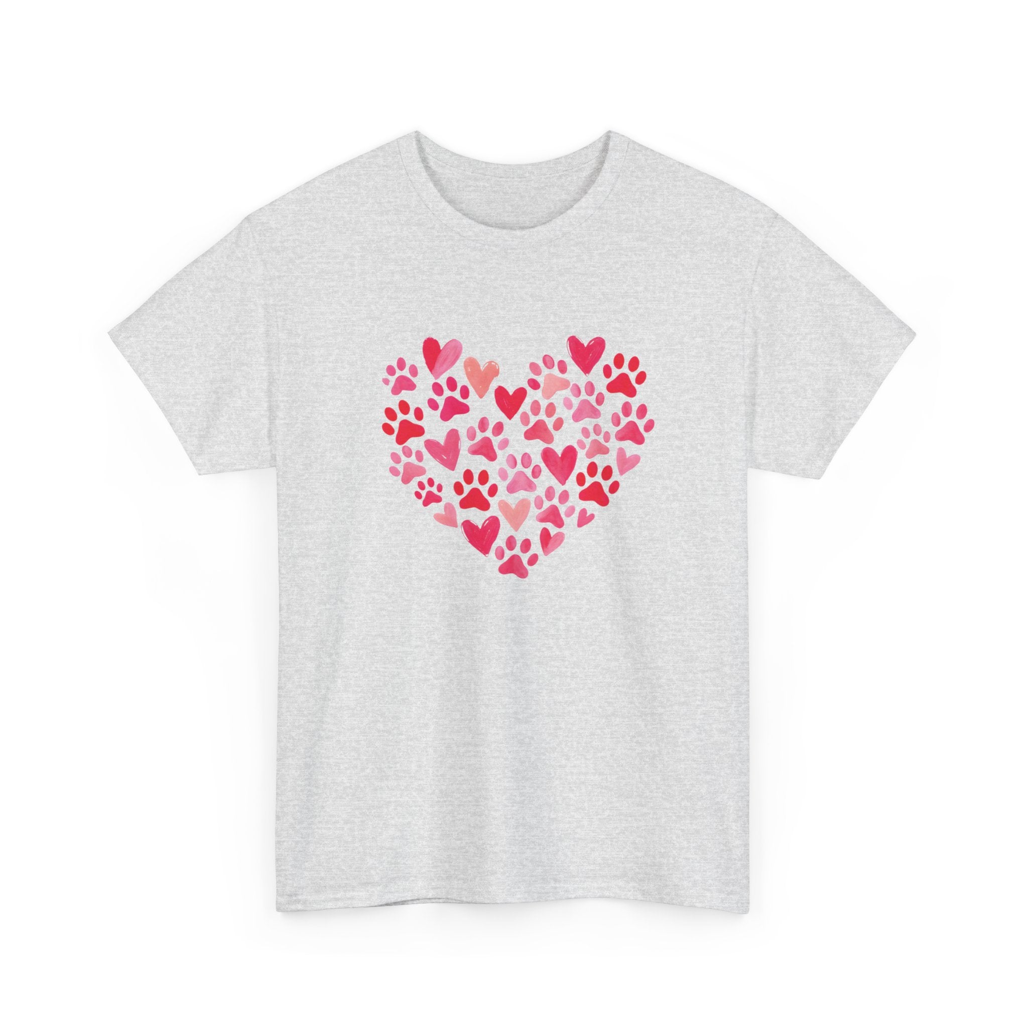 Pawprint Heart Tee for Pet Lovers – Sweet Valentine’s Gift for Dog & Cat Parents