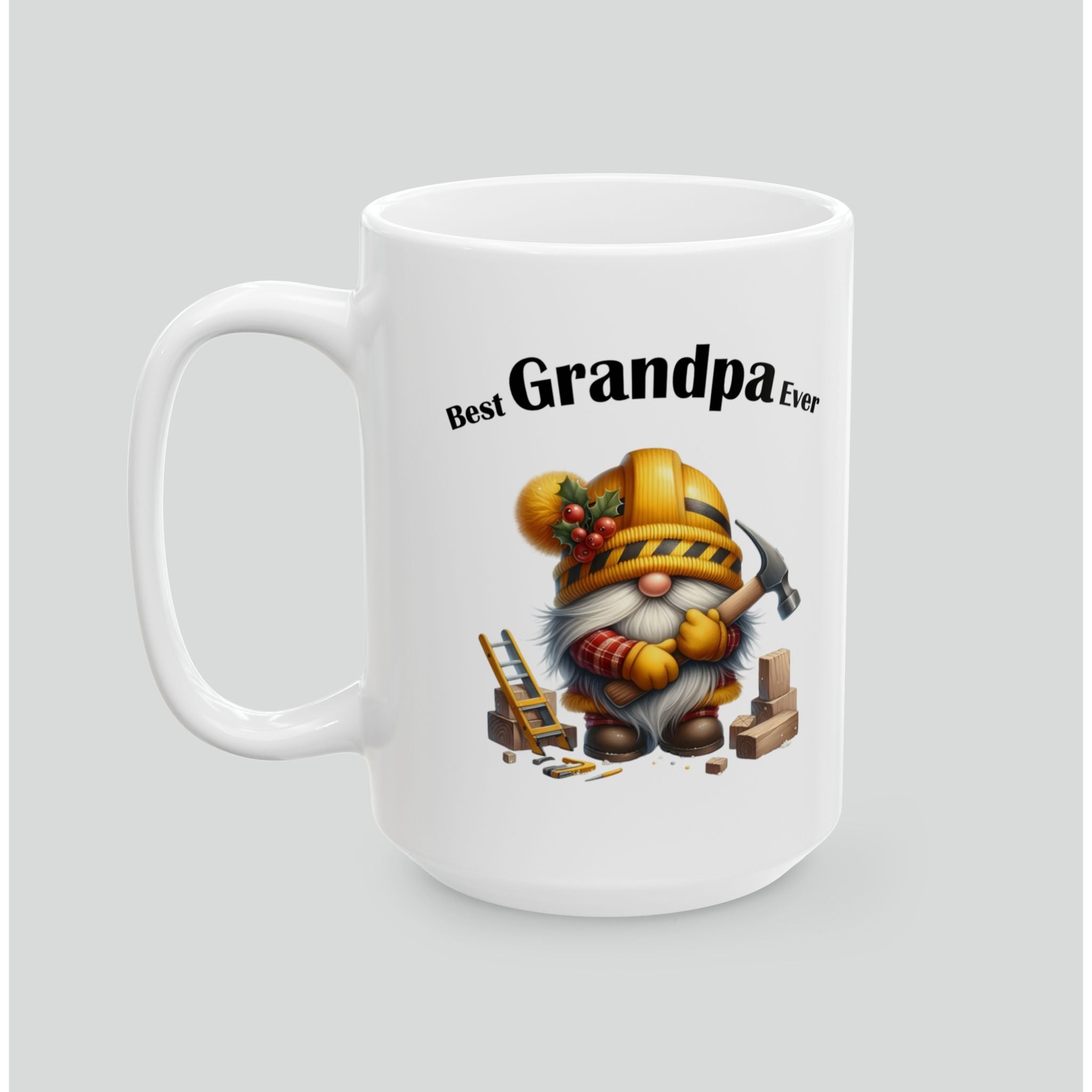 Best Grandpa Ever Gnome Mug - Holiday Ceramic Coffee Cup (11oz & 15oz)