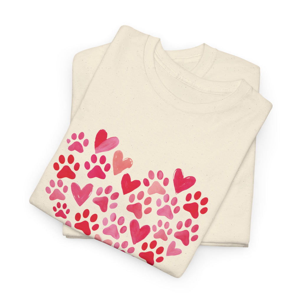 Pawprint Heart Tee for Pet Lovers – Sweet Valentine’s Gift for Dog & Cat Parents