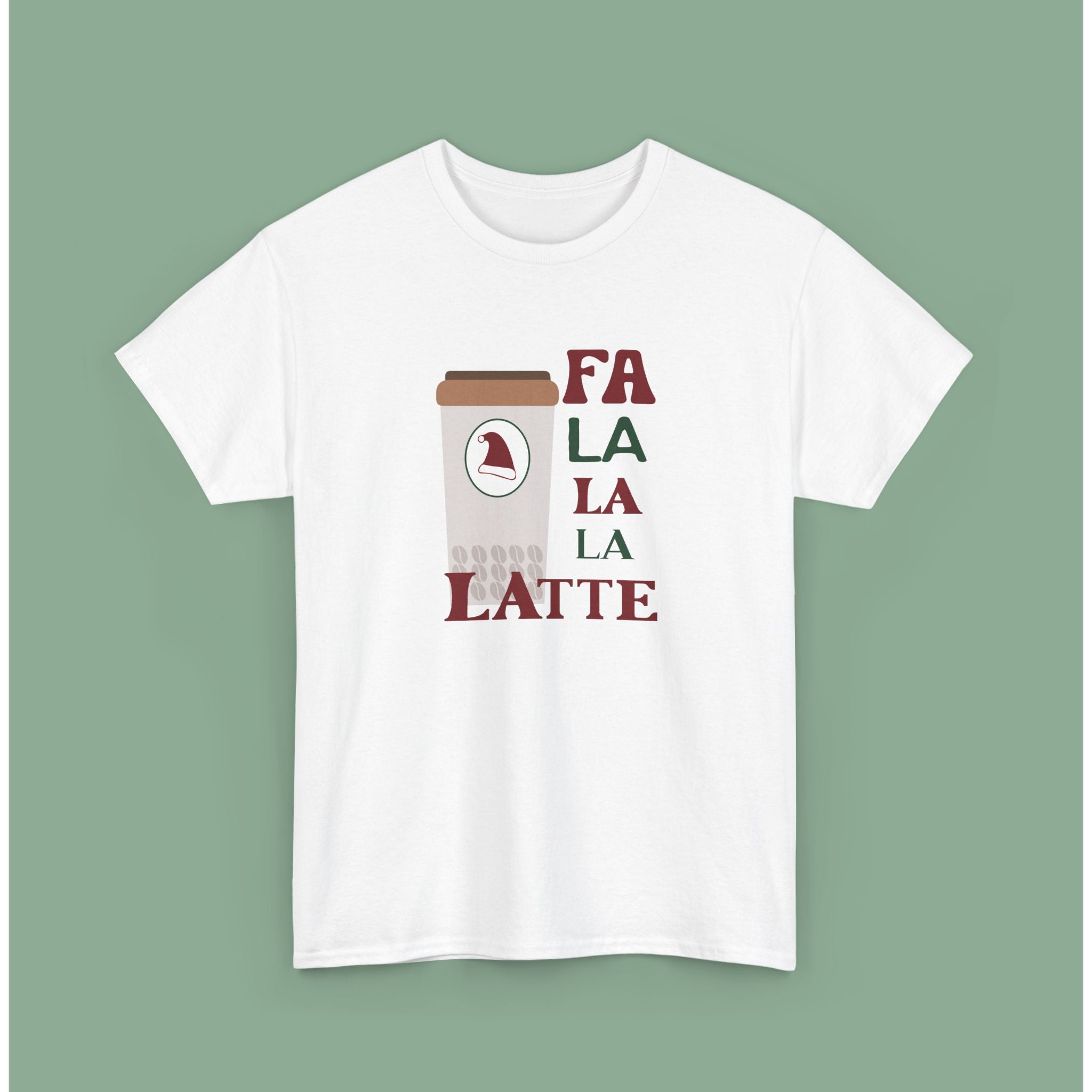 Fa La La Latte Tee — Holiday Coffee Christmas Shirt