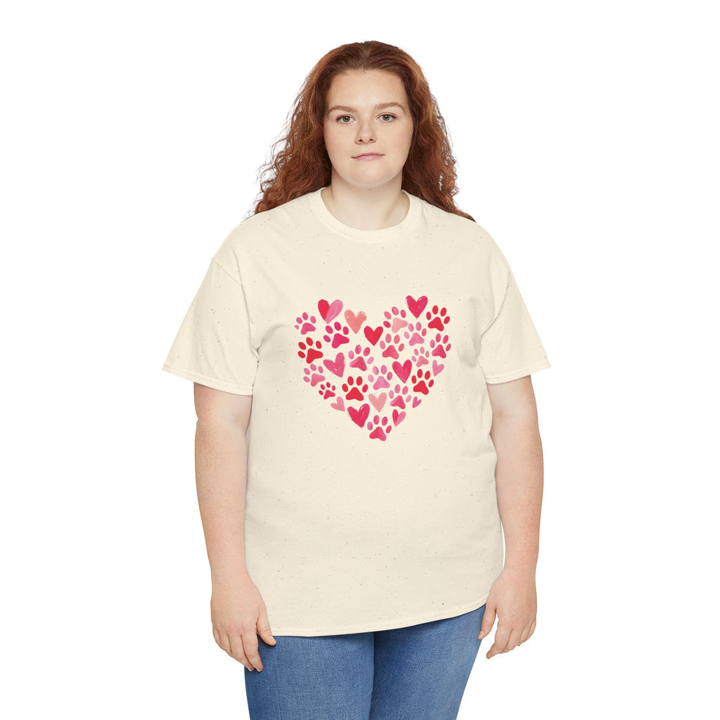 Pawprint Heart Tee for Pet Lovers – Sweet Valentine’s Gift for Dog & Cat Parents