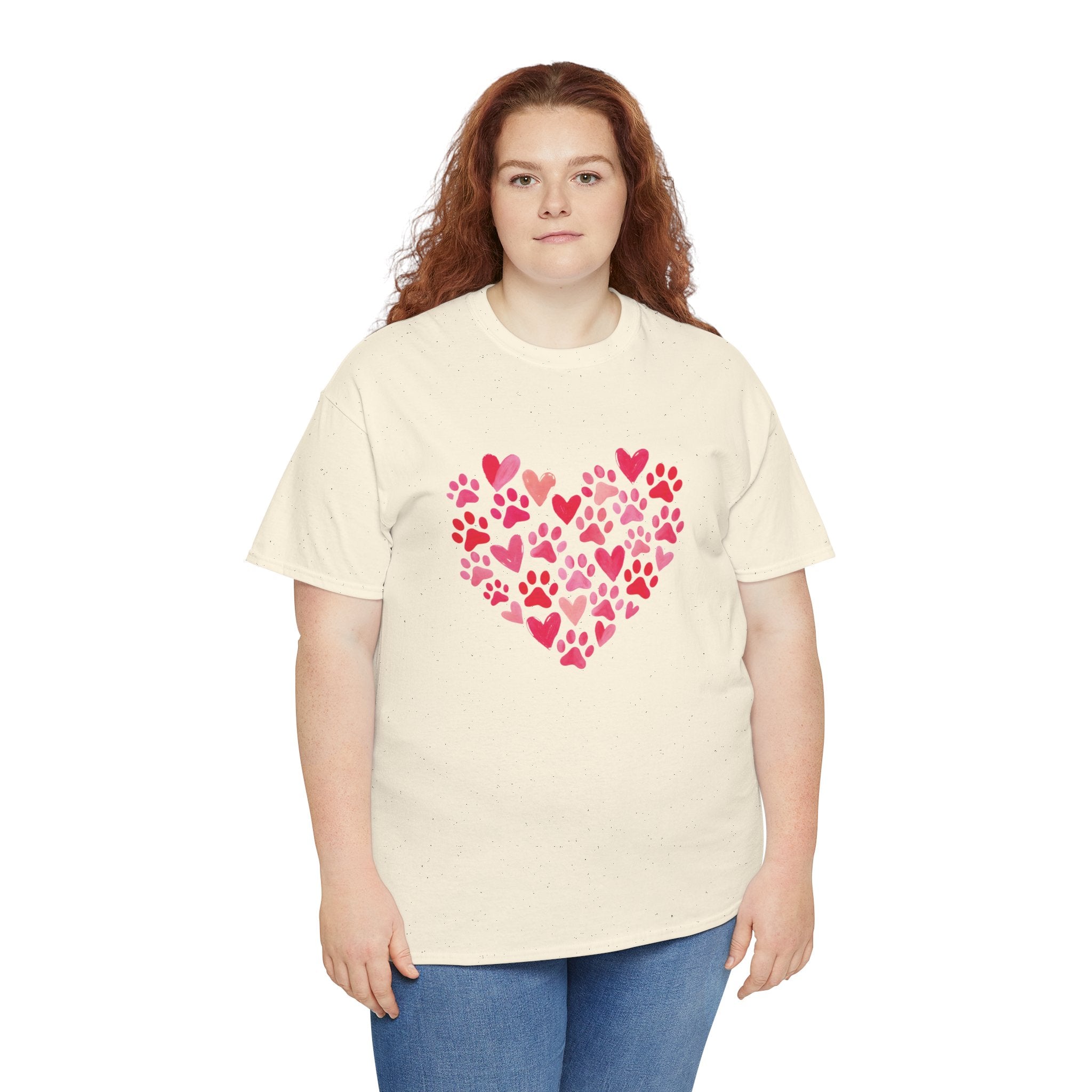Pawprint Heart Tee for Pet Lovers – Sweet Valentine’s Gift for Dog & Cat Parents