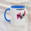 Everything is Wonderful - Retro Color-Block Ceramic Mug (11oz & 15oz)